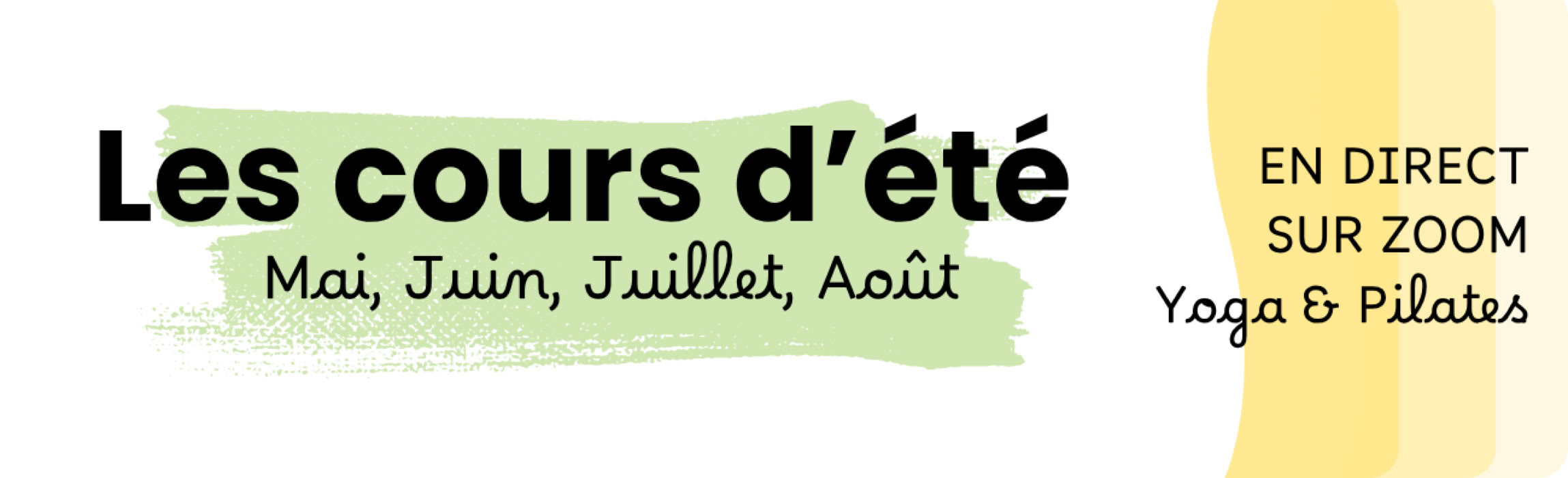 cours d'été yoga pilates en direct sur zoom les lundi soirs 
