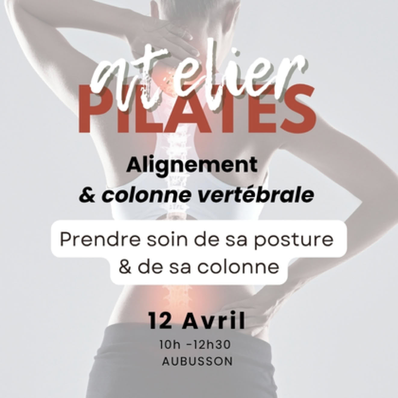 Atelier Pilates prendre soin de sa posuture et de sa colonne 