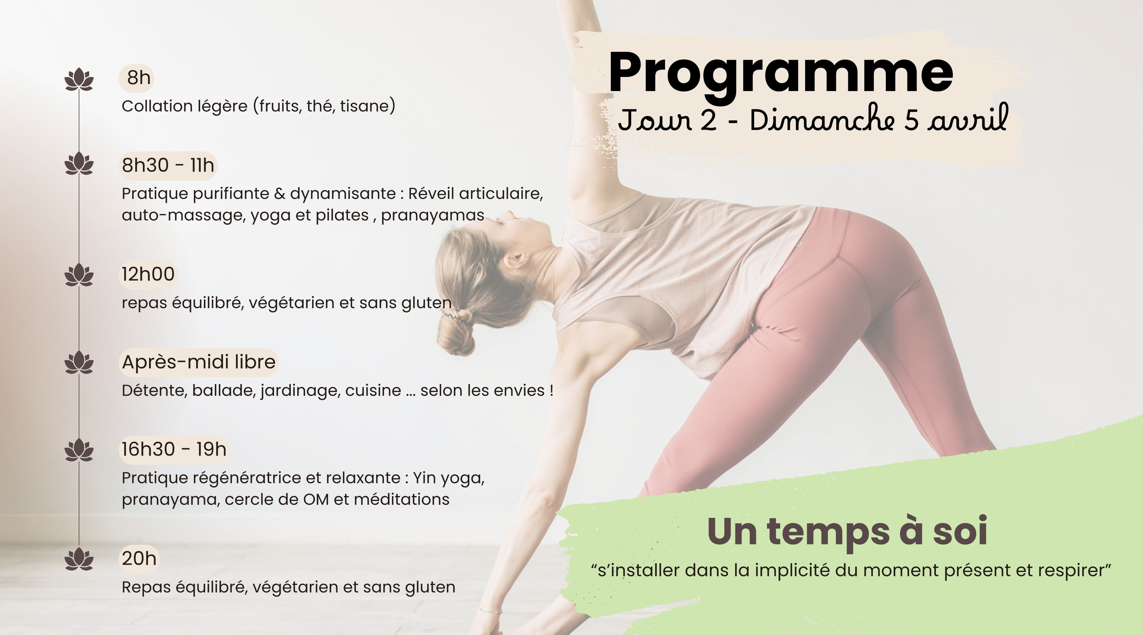 yoga pilates retraite Pâques jour 2