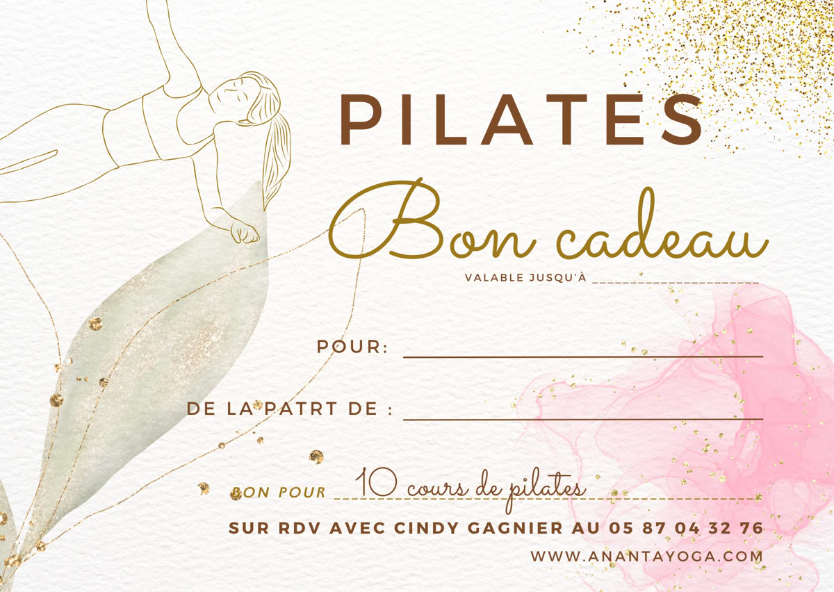 Offrez un bon cadeau  de cours de Pilates en Creuse 