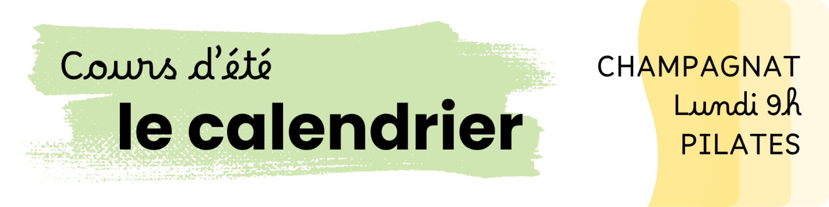 Calendrier cours de pilates en Creuse à Champagnat