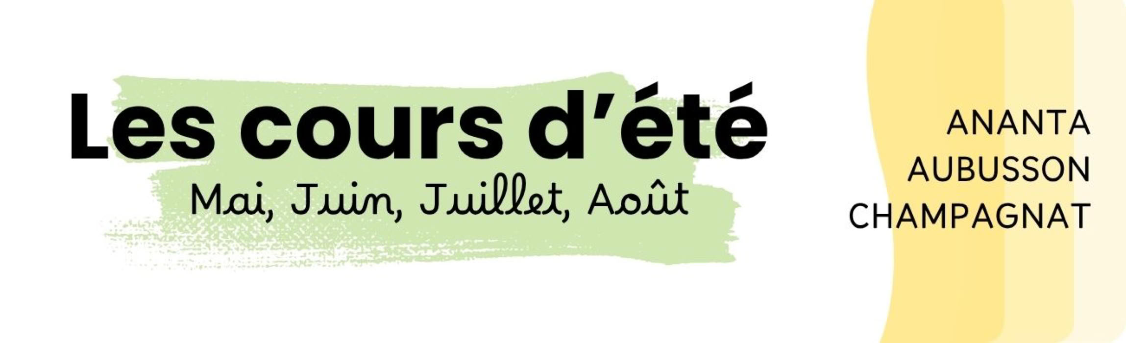 cours d'été yoga pilates Creuse Aubusson Champagnat Bellegarde