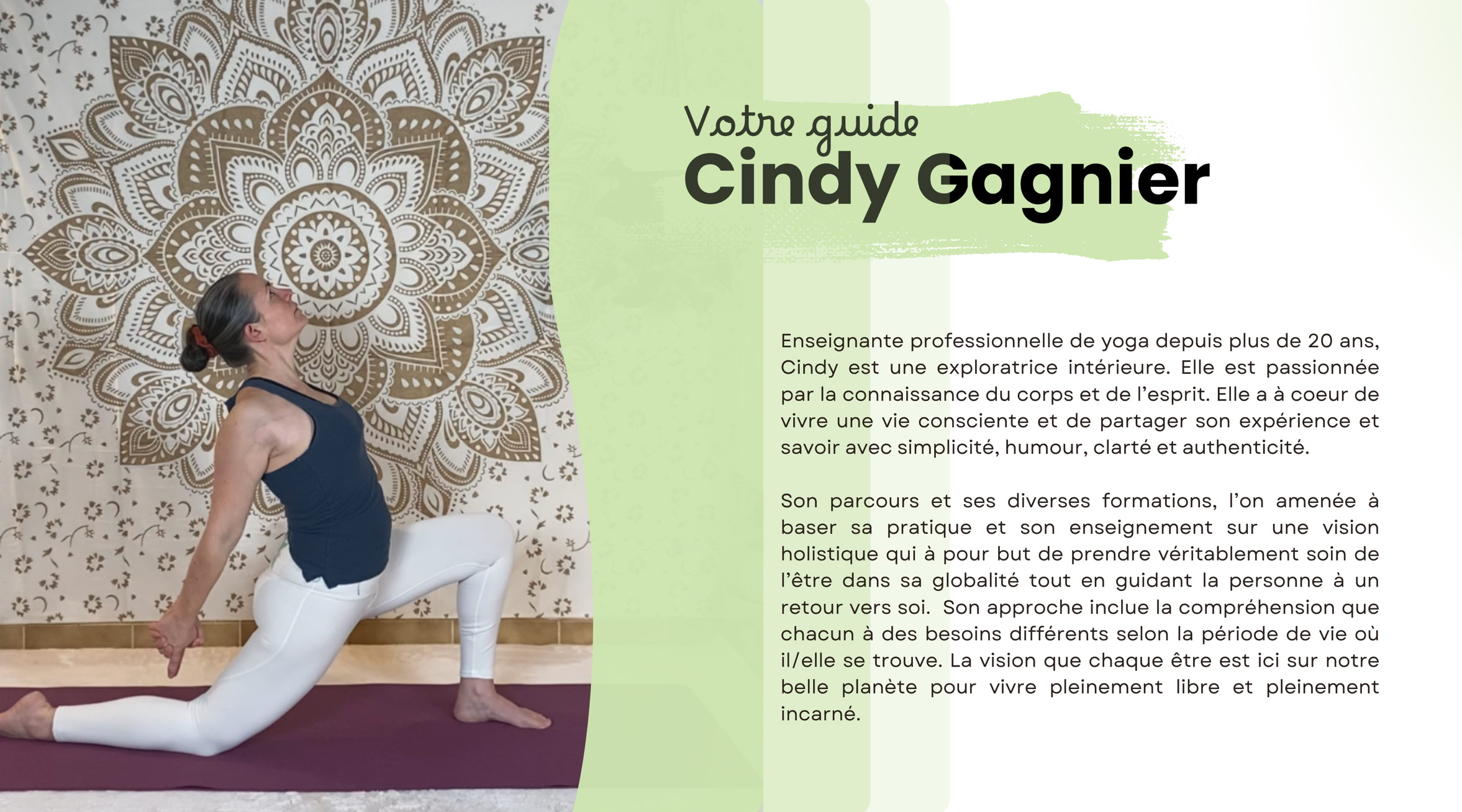 Cindy Gagnier vous guide lors de retraite de yoga et pilates en Creuse en pleine nature 